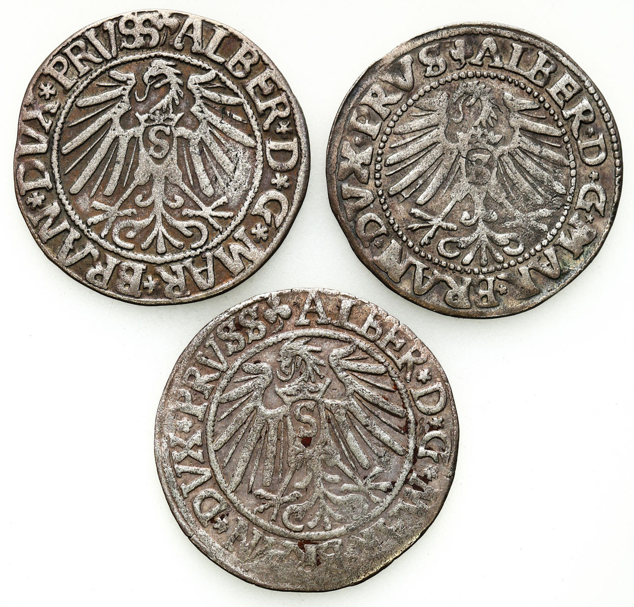 Prusy Książęce. Albert Hohenzollern (1525-1568). Grosz 1541, 1545, 1547, Królewiec